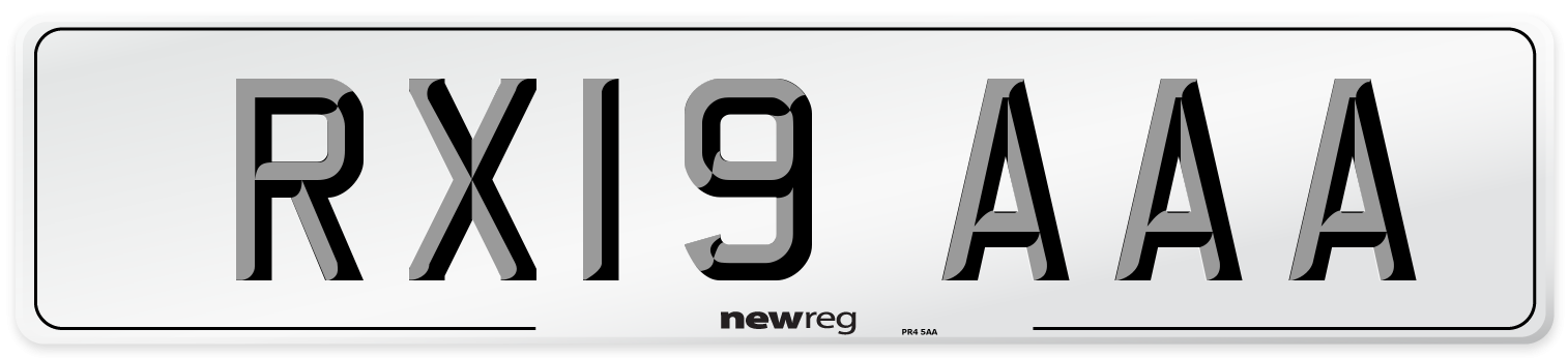 RX19 AAA Number Plate from New Reg